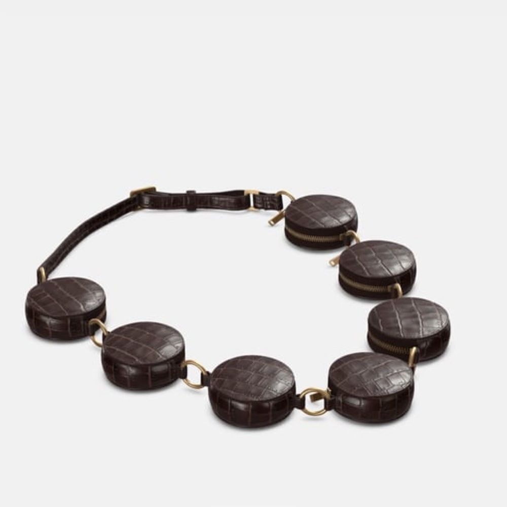 Zara Stefano Pilati Multi Pocketed Leather Bag in Brown ( Rare Find) - Picture 3 of 3